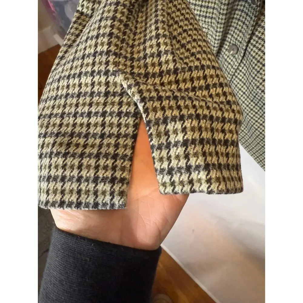 Madewell Oversized Knit Blazer Jacket Houndstooth Academic Preppy Large